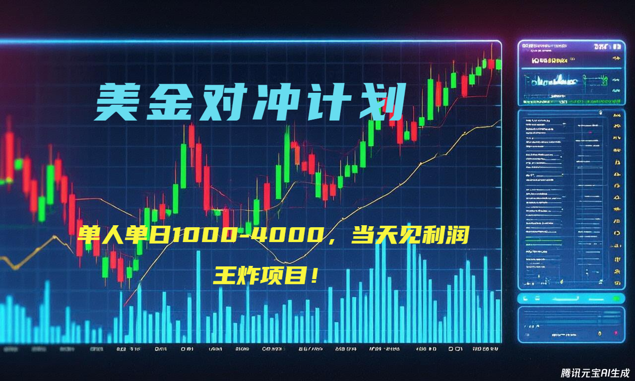 2025年最暴力项目“美金先登计划”最新最强对冲战法，每日实际收益1K-4K-heixxmi