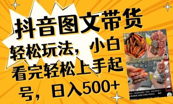 抖音图文带货已过时?那你不如仔细看看这个，小白看完轻松上手起号，日入500+不是梦【揭秘】-heixxmi