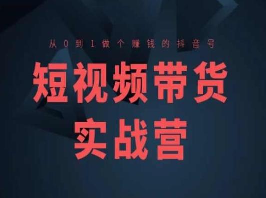短视频带货实战营(高阶课)，从0到1做个赚钱的抖音号-heixxmi