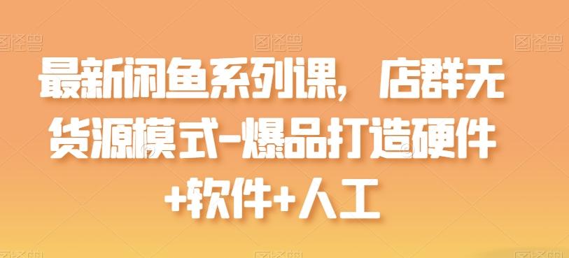 最新闲鱼系列课，店群无货源模式-爆品打造硬件+软件+人工-heixxmi