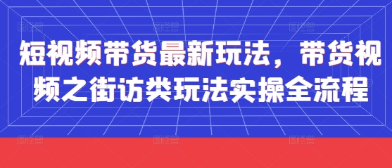 短视频带货最新玩法，带货视频之街访类玩法实操全流程-heixxmi