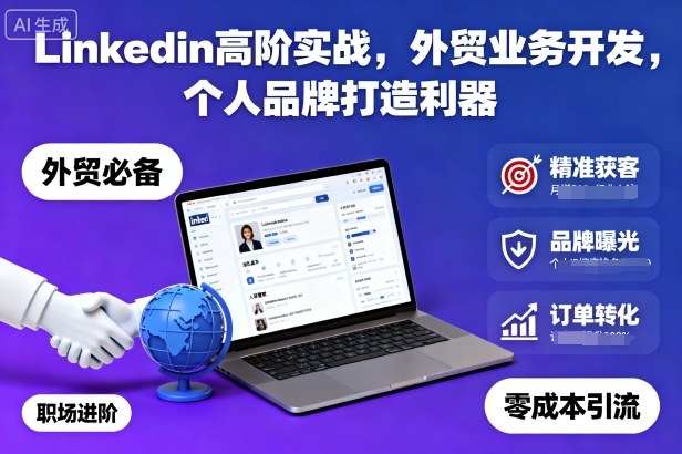 Linkedin高阶实战，外贸业务开发，个人品牌打造利器-heixxmi
