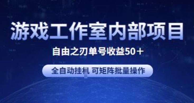 游戏工作室内部项目 自由之刃2 单号收益50+ 全自动挂JI 可矩阵批量操作【揭秘】-heixxmi