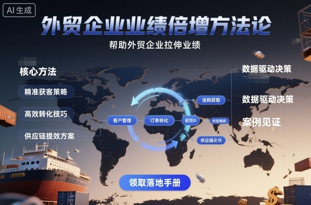 外贸企业业绩倍增方法论，帮助外贸企业拉伸业绩-heixxmi