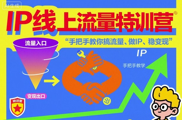 IP线上流量特训营，手把手教你搞流量、做IP、稳变现-heixxmi