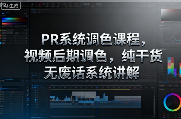 PR系统调色课程，视频后期调色，纯干货无废话系统讲解-heixxmi