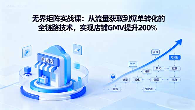 无界矩阵实战课：从流量获取到爆单转化的全链路技术，实现店铺GMV提升200%-heixxmi