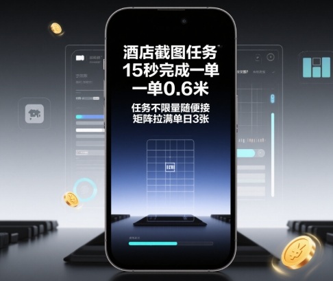 酒店截图任务，15秒完成一单，一单0.6米，任务不限量随便接，矩阵拉满单日3张【揭秘】-heixxmi