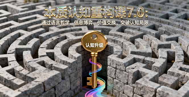本质认知重构课7.0：通过语言哲学、信息博弈、价值交换，突破认知局限-heixxmi