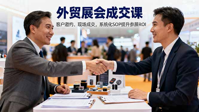 外贸展会成交课，含目标制定、客户邀约、现场成交，系统化SOP提升参展ROI-heixxmi