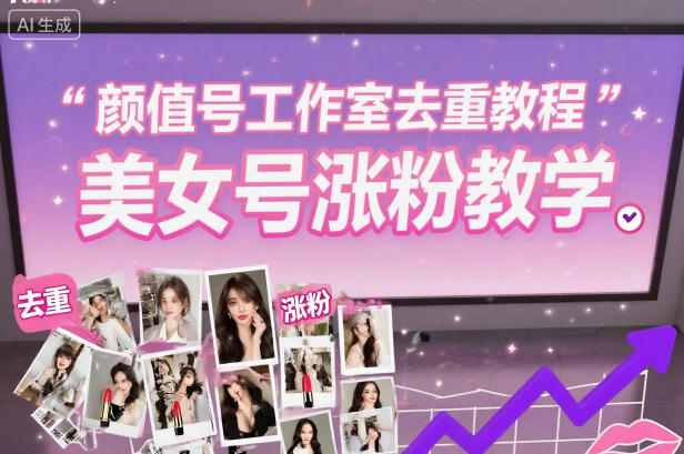 颜值号工作室去重教程，美女号涨粉教学-heixxmi