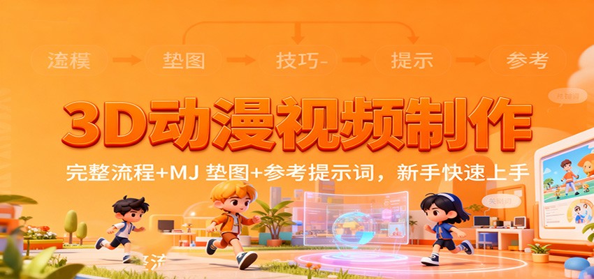 3D动漫视频制作，完整流程+MJ 垫图+参考提示词，新手快速上手-heixxmi