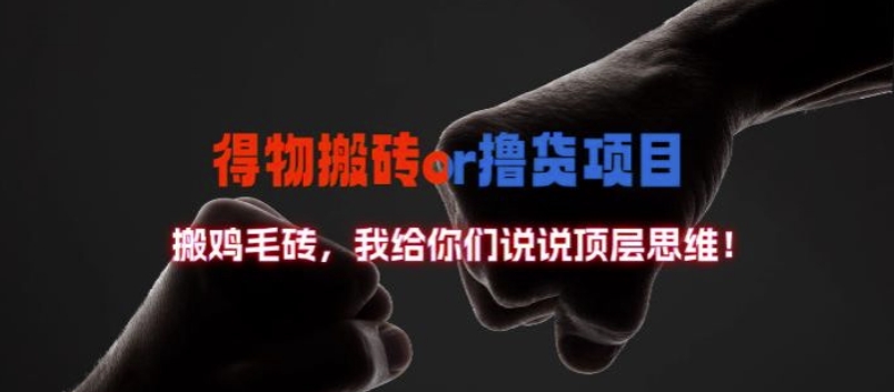 得物搬砖撸货项目?掰下数据，我给你们说说顶层思维【揭秘】-heixxmi