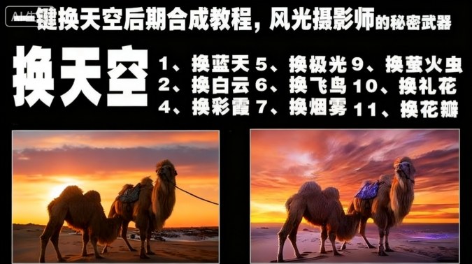 一键换天空后期合成教程，风光摄影师的秘密武器-heixxmi