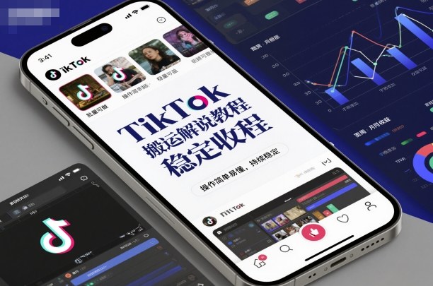 TikTok搬运解说教程，稳定收益，操作简单易懂，批量可做，持续稳定-heixxmi