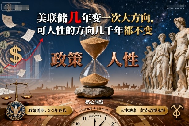 付费文章：美联储几年变一次大方向，可人性的方向几千年都不变-heixxmi