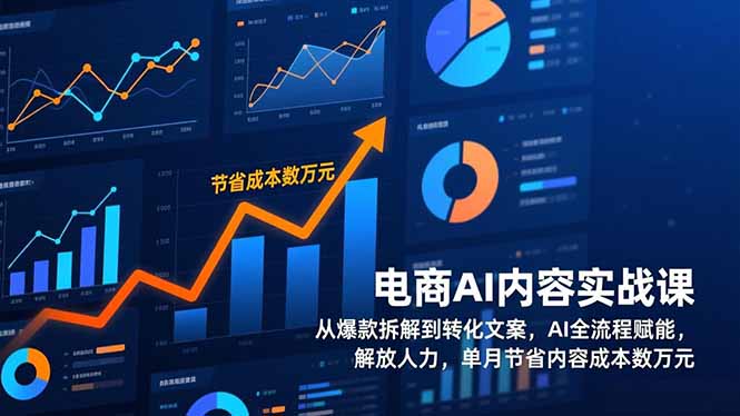 电商AI内容实战课，从爆款拆解到转化文案，AI全流程赋能，解放人力，单月节省内容成本数万元-heixxmi