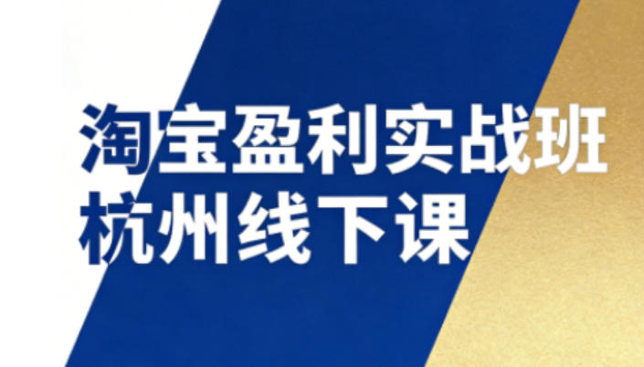 淘宝盈利实战班杭州线下课12月26-28日(音频+字幕)，帮你掌握SOP流程+12门核心技术-heixxmi