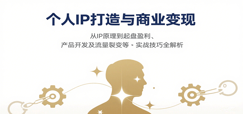 个人IP打造与商业变现，从IP原理到起盘盈利、产品开发及流量裂变等实战技巧全解析-heixxmi