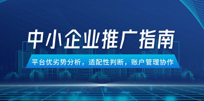 中小企业竞价推广指南，平台优劣势分析，适配性判断，账户管理协作-heixxmi
