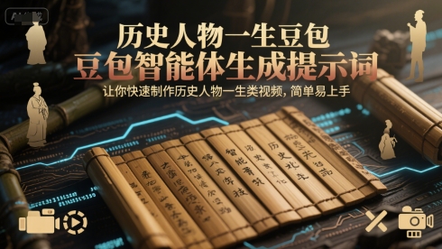 历史人物一生豆包智能体生成提示词，让你快速制作历史人物一生类视频，简单易上手-heixxmi