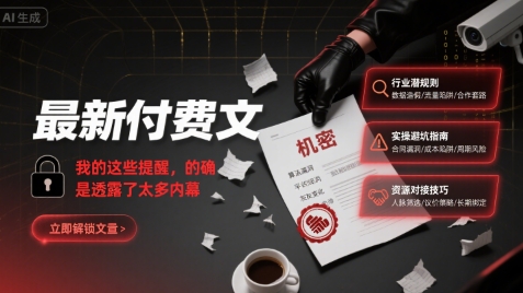 最新付费文：我的这些提醒，的确是透露了太多内幕-heixxmi