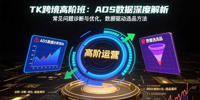 TK跨境高阶班：ADS数据深度解析，常见问题诊断与优化，数据驱动选品方法-heixxmi