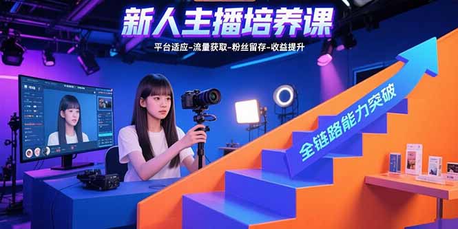 新人主播培养课：平台适应-流量获取-粉丝留存-收益提升 全链路能力突破-heixxmi
