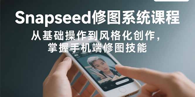 Snapseed修图系统课程：从基础操作到风格化创作，掌握手机端修图技能-heixxmi
