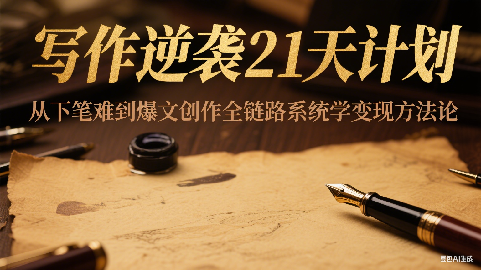 写作逆袭21天计划：从下笔难到爆文创作全链路系统学变现方法论-heixxmi