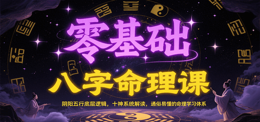 零基础八字命理课：阴阳五行底层逻辑，十神系统解读，通俗易懂的命理学习体系-heixxmi