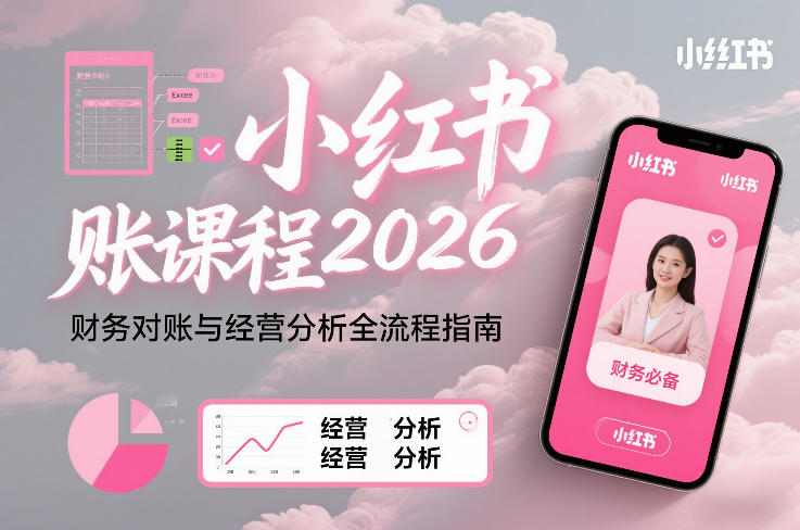 小红书对账课程2026，财务对账与经营分析全流程指南-heixxmi