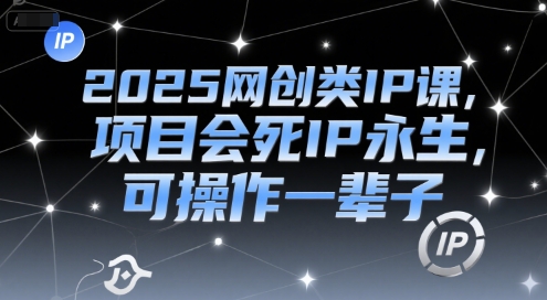 2025网创类IP课，项目会死IP永生，可操作一辈子-heixxmi