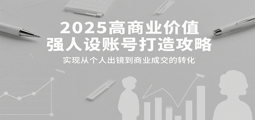 2025高商业价值强人设账号打造攻略，实现从个人出镜到商业成交的转化-heixxmi