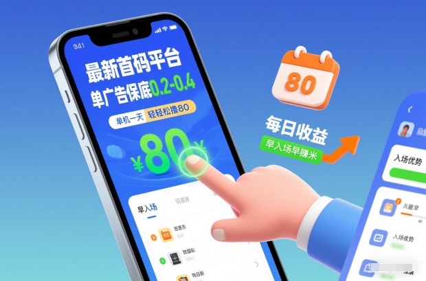 最新首码平台，单广告保底0.2-0.4，单机一天轻松撸80，早入场早賺米【揭秘】-heixxmi