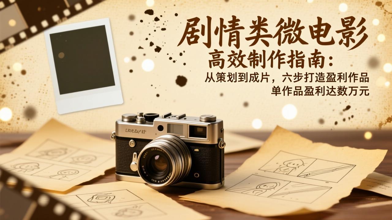 剧情类微电影高效制作指南：从策划到成片，六步打造盈利作品，单作品盈利达数万元-heixxmi