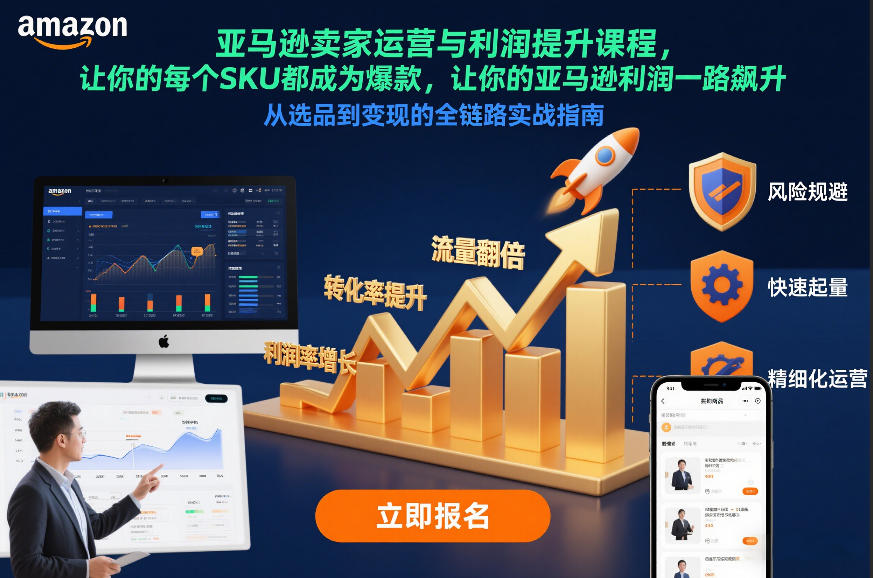 亚马逊卖家运营与利润提升课程，让你的每个SKU都成为爆款，让你的亚马逊利润一路飙升(更新12月)-heixxmi