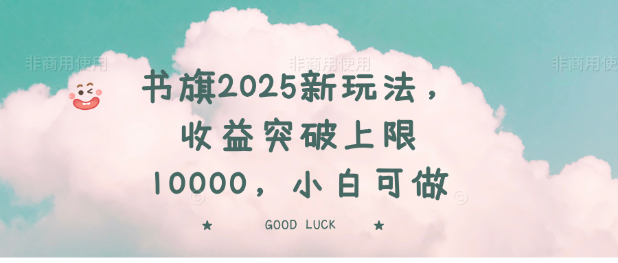 书旗2025新玩法，收益突破上限10000，小白可做-heixxmi