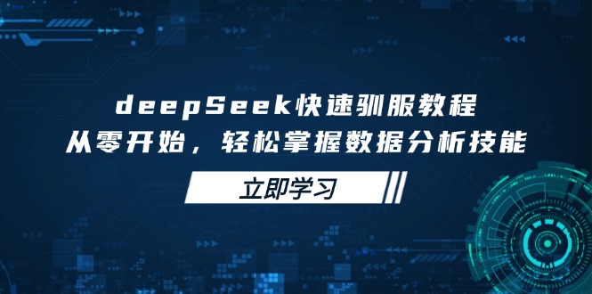 deepSeek快速驯服教程，从零开始，轻松掌握数据分析技能-heixxmi