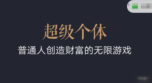 超级个体2024-2025翻盘指南，普通人创造财富的无限游戏-heixxmi
