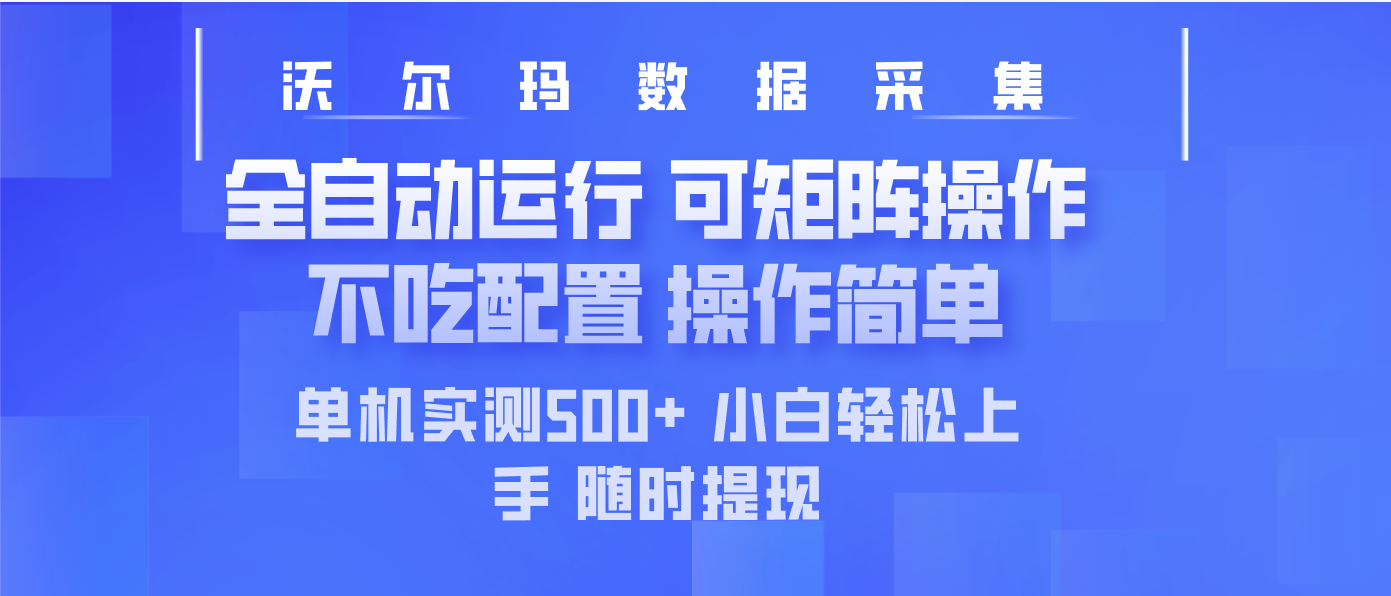 最新沃尔玛平台采集 全自动运行 可矩阵单机实测500+ 操作简单-heixxmi