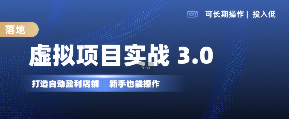 虚拟项目实战3.0，打造自动盈利店铺，可长期操作投入低，新手也能操作-heixxmi