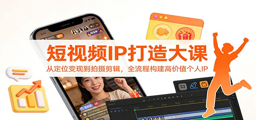 短视频IP打造大课：从定位变现到拍摄剪辑，全流程构建高价值个人IP-heixxmi