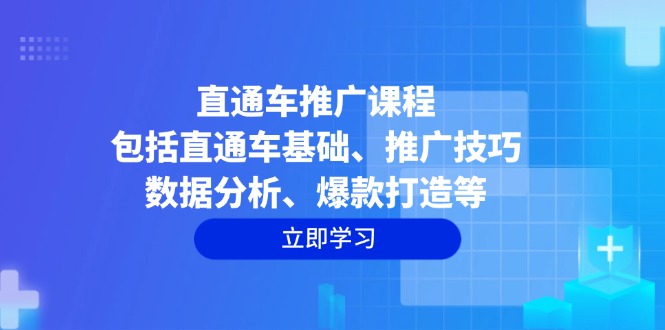 直通车推广课程：包括直通车基础、推广技巧、数据分析、爆款打造等-heixxmi