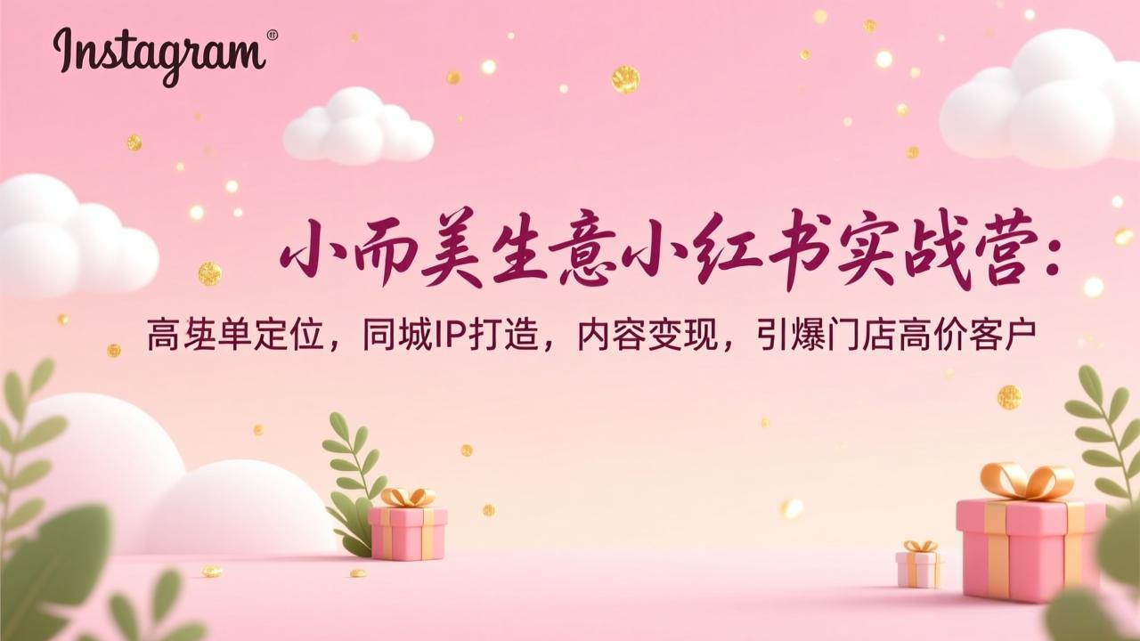 小而美生意小红书实战营：高客单定位，同城IP打造，内容变现，引爆门店高价客户-heixxmi