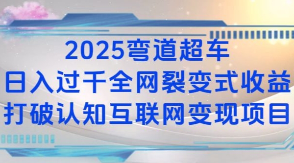 2025弯道超车日入过K全网裂变式收益打破认知互联网变现项目【揭秘】-heixxmi