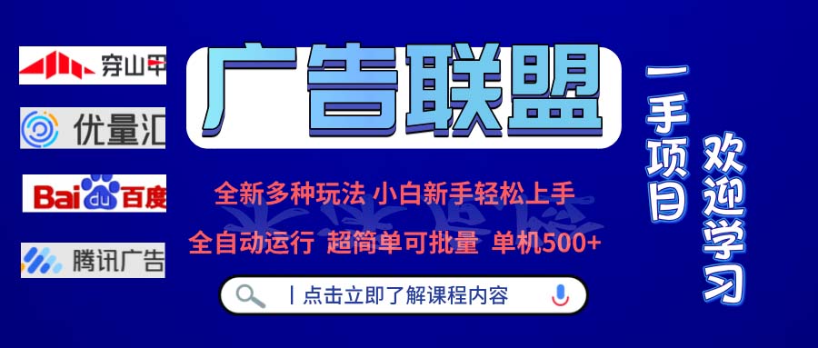 广告联盟 全新多种玩法 单机500+  全自动运行  可批量运行-heixxmi