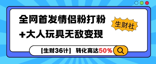 【生财36计】全网首发情侣粉打粉+大人玩具无敌变现-heixxmi