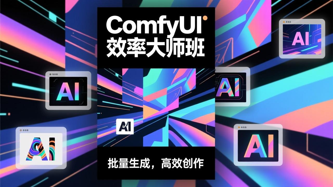 ComfyUI效率大师班：工作流搭建，批量生成，将个人AI出图效率提升5-10倍，月接单收入1-3万-heixxmi