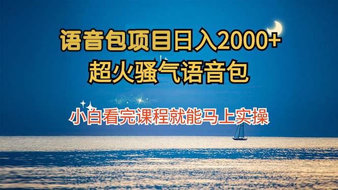 语音包项目 日入2000+ 超火骚气语音包小白看完课程就能马上实操-heixxmi